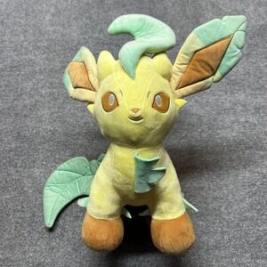 Build-A-Bear Workshop Pokemon Leafeon Yellow Plush Stuffed Toy Medium Cute Soft